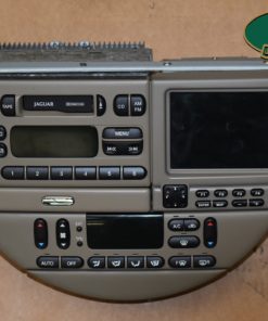 Radio-, navigatie- en verwarmingspaneel Jaguar S-Type, '99 - '02.